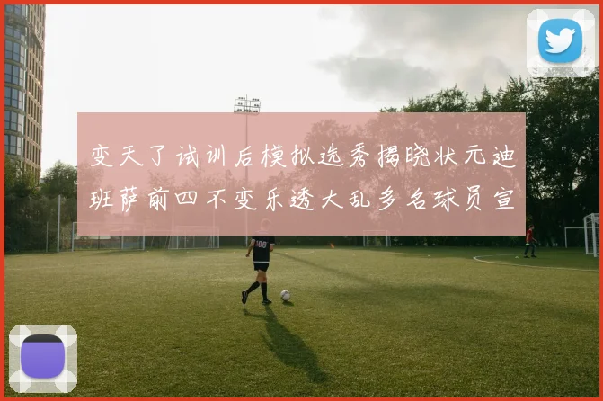 变天了试训后模拟选秀揭晓状元迪班萨前四不变乐透大乱多名球员宣布退选
